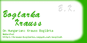 boglarka krauss business card
