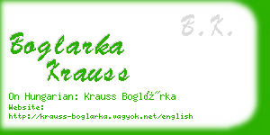 boglarka krauss business card